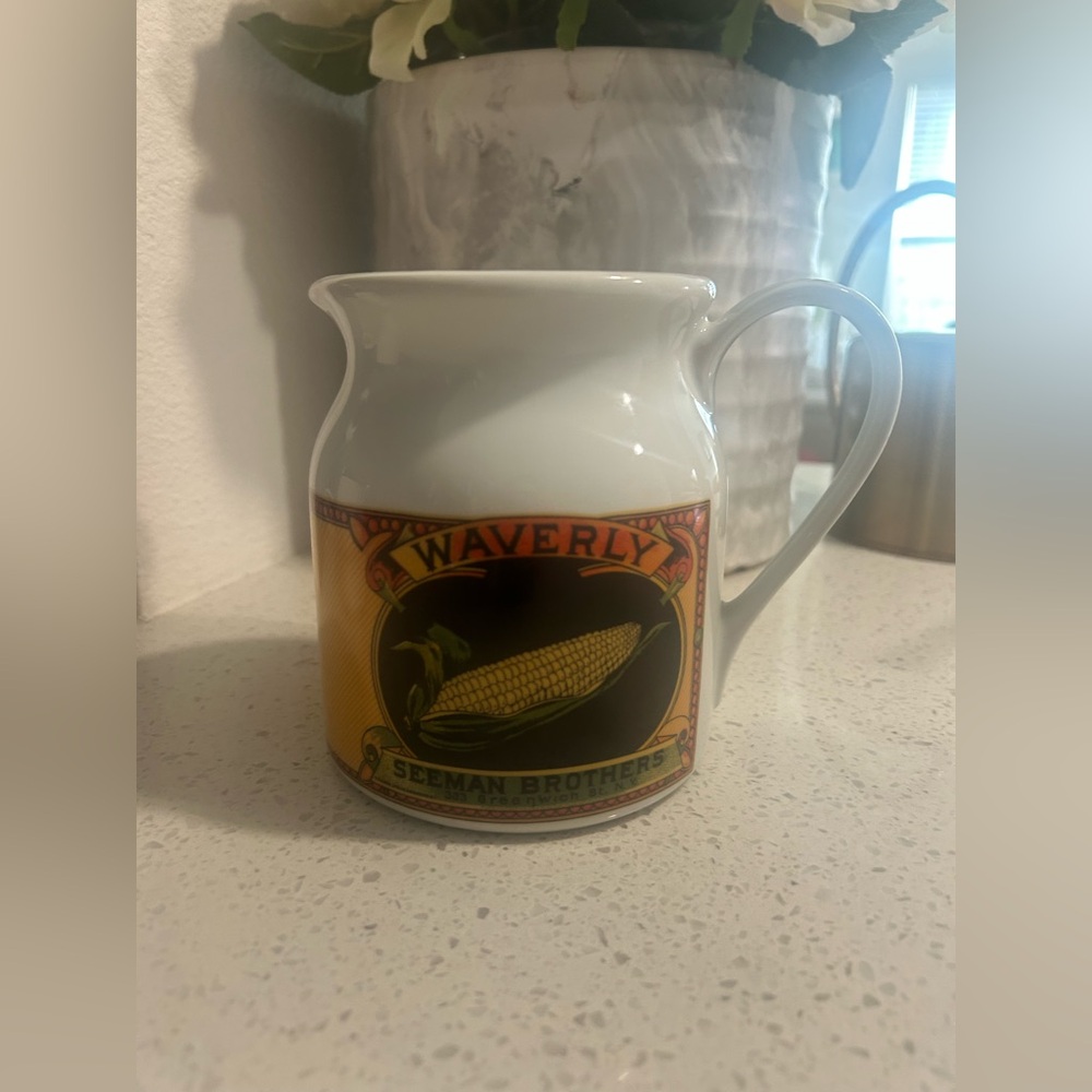 vintage 1981 Mann ceramic pitcher by Seeman Brothers